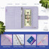 SOUL MAMA Budget Binder with Cash Envelopes - Purple Money Organizer for Cash, A6 Binder for Budgeting