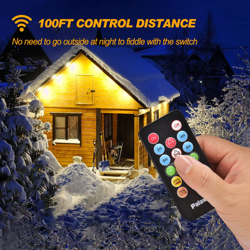 Dimmer 600W Dimmer 100FT IP65 Dimmer for Outdoor String Lights Outdoor Light Switch Plug with Remote, Dusk-to-Dawn
