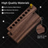 Pencil & Pen Holder for Desk, Solid Walnut Pen Display Stand with 9 Slots and Cell Phone Holder, Aesthetic Decor
