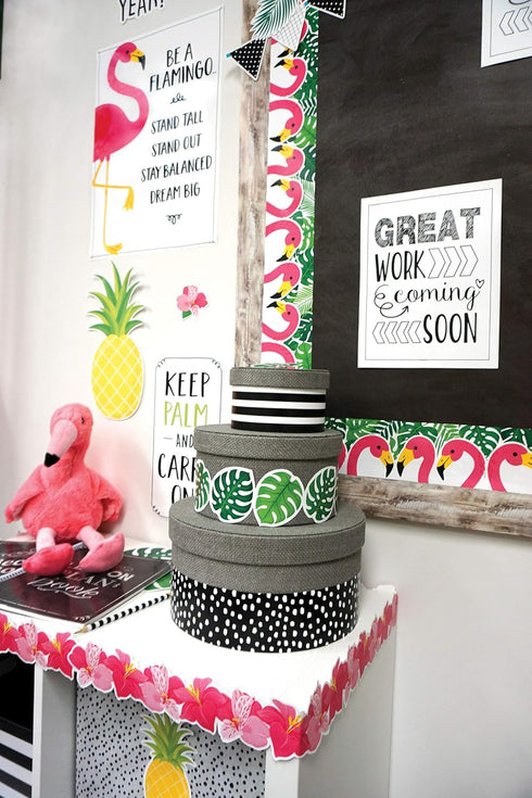 CTP Flamingos EZ Border Bulletin Board Border for Classroom, 48 ft per Package (Creative Teaching Press)