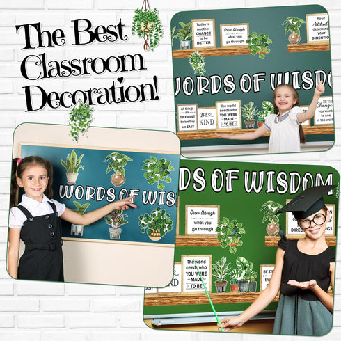 Set Set Qilery Bookshelf Bulletin Board Plant Motivational Classroom Decor Reading Library Bulletin Board Inspirational