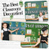 Set Set Qilery Bookshelf Bulletin Board Plant Motivational Classroom Decor Reading Library Bulletin Board Inspirational