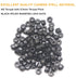 binifiMux 50Pcs M3-0.5mm Black Zinc Plated Nylon Lock Nuts for RC Modeling