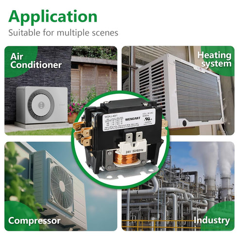 24VAC Air Conditioner Contactor for Stable Control of Your Air Conditioning System, Strong Compatibility