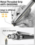 Nicpro 6 PCS Art Mechanical Pencil Set, Black Metal Drafting Pencils 0.3-0.9mm & 2PCS 2mm Graphite Lead Holder
