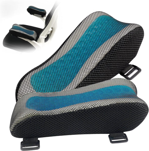 Upgraded Office Chair Arm Pads with Cooling Gel, Ergonomic Memory Foam Armrest Pads for Desk Chair Armrest Cushions