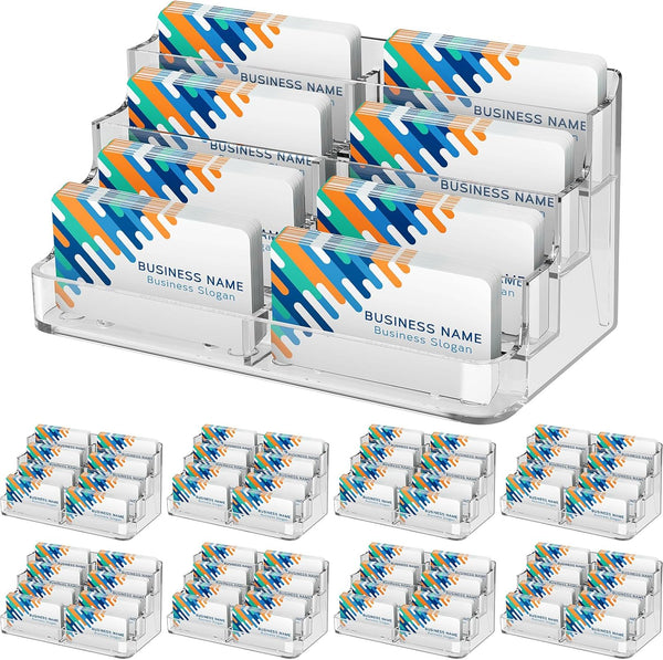 MaxGear Acrylic Business Card Holder for Desk, Multiple Business Card Holders, Card Display Holder, Clear Plastic