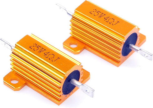 25 Watt 4 Ohm 5% Wirewound Resistor, Electronic Aluminium Shell Resistor, Pack of 2