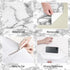 Grey Marble Contact Paper for Countertops, Glossy Peel and Stick Wallpaper 15.8''x78.7'' for Cabinets