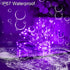 YAOZHOU 2Pack 200Led 8 Solar Christmas Halloween String Lights Purple Outdoor Waterproof Total Modes Copper String