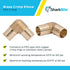 SharkBite 1-1/2 Inch Crimp 90 Degree Elbow, Brass Plumbing Fitting for PEX Pipe, PE-RT, UC0241