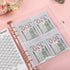 SKYDUE 100 Envelopes Challenge Binder with Laminated $5050 Tracker Sheet & Pre-numbered Pockets (Pink)
