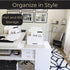 BLU MONACO Mail Organizer for Home, White Wooden Desk Bill Organizer with Drawer for Kitchen Countertop