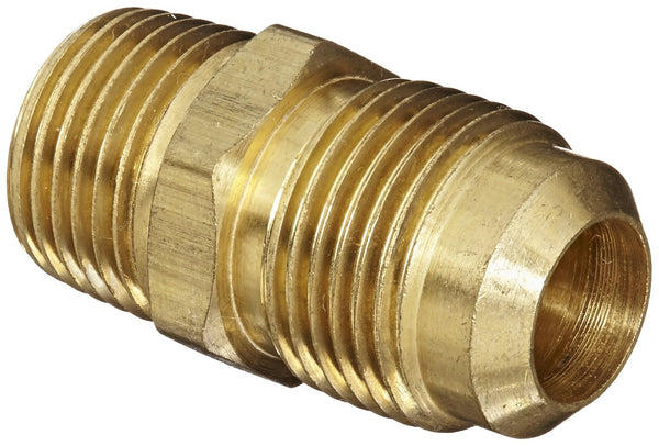 Anderson Metals 54048-1008 Brass Tube Fitting, Half-Union, 5/8" Flare x 1/2" Male Pipe