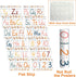 gisgfim 12 Pieces Alphabet Bulletin Board Strips Set, Boho Rainbow Alphabet Line ABC Banner & Number Border Posters for
