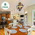 A19 Bulbs,2.5W(25W 250LM 2500K Bulb Chandelier,Non-Dimmable,Amber Glass,E26 Base,6 Packs Vintage LED Edison Light