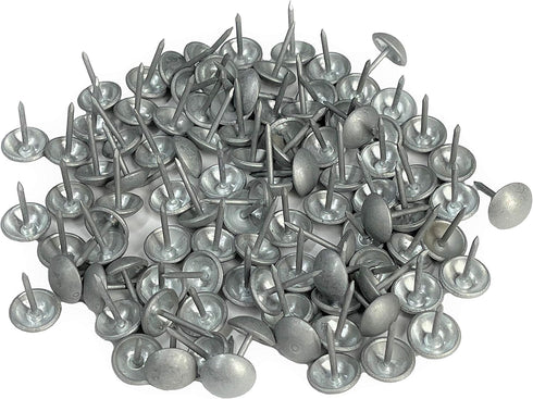 Premium Upholstery Tacks, Decorative Trim for Furniture, 7/16-inch Diameter, 100 Antique Pewter