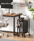 Akxomel 16.5" 2 W Computer Tower Stand with Charging Station and USB Port, Tier Mobile Floor PC Stand Fits Under Desk