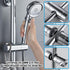 xlehoely 18-25MM O.D.,360 Shower Head Holder for Slide Bar,Adjustable Shower Bracket Holder for Slide Bar Slider Clamp