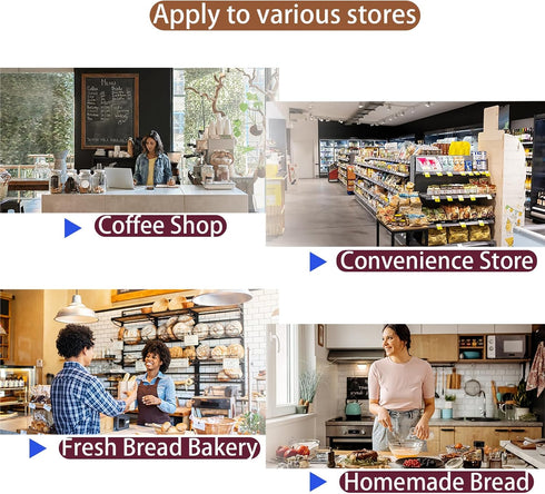 Crpzszshtp 50% 25 Bread Bags -Sourdough Bread Bag for Homemade Bread with Window, Thicker Large Bakery Bags for Storage