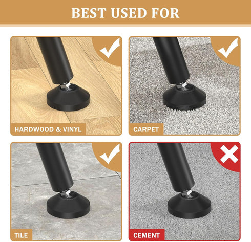 CZMIYRPY 2-in-1 Security2Pack Sliding Door Security Bar and Sliding Glass Door Stoppers Security for Patio, Home, Hotel