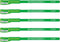 Kutsuwa RF017GR-5P Fluorescent Pencil Markers, Green, Pack of 5