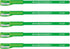 Kutsuwa RF017GR-5P Fluorescent Pencil Markers, Green, Pack of 5