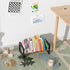ELITEROO Desktop Bookshelf Organizer, Wood Slanted Desk Bookshelf, Small Tabletop Book Rack, Portable Mini Bookcase