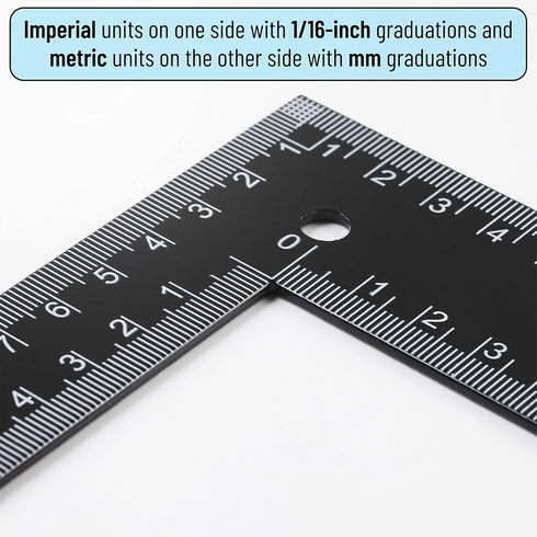 Mr. Pen Carpenter Square, 8 x 12 inch Framing Square, Right Angle Ruler, Steel Square for Framing Tools