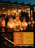 50FT 25 G40 Bulbs IP65 Dimmable Brightown Outdoor String Lights, Shatterproof Patio Lights, Waterproof Hanging