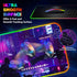 RGB Mouse Pad with 15W Wireless Charging, Purple Anime Neon Extended Large LED Gaming Pad, 10 Light Modes for Home