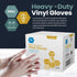 MED PRIDE Medical Vinyl Examination Gloves, X-Large, 1000-Count, Latex & Rubber Free, Clear Disposable Powder-Free