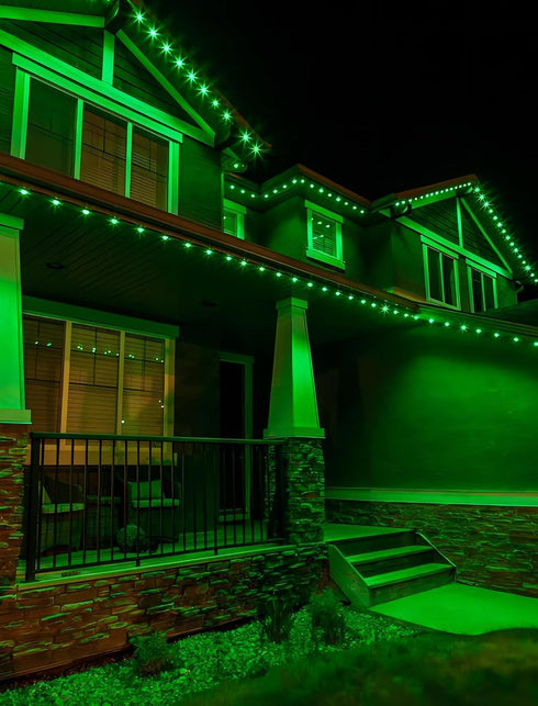 C7 Bulb,25 Pack 0.6w C7 E12 Bulb Green LED Light Ceramic Replacement Christmas Lights with Base,Green Outdoor Light