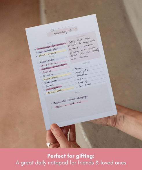 Lamare Daily To Do List Notepad – Undated Daily Planner and Things To Do Notepad for Productivity