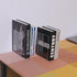 Clear Bookends for Heavy Books - 8pcs Acrylic Book Shelf Organizer for Desk, Plastic Heavy Duty Book Holders