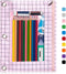 Forvencer Pencil Pouch for 3 Ring Binder, Big Capacity Clear Window Pencil Case, Pink Plaid