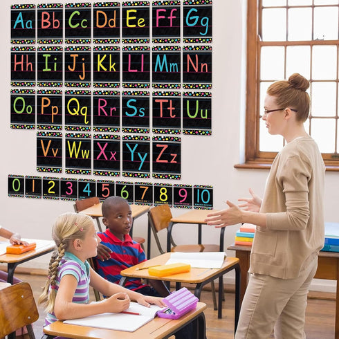 Bulletin Board Letters Set, ABC Alphabet Poster for Classroom Decorating, Toddler English, Kindergarten, Nursery Decor