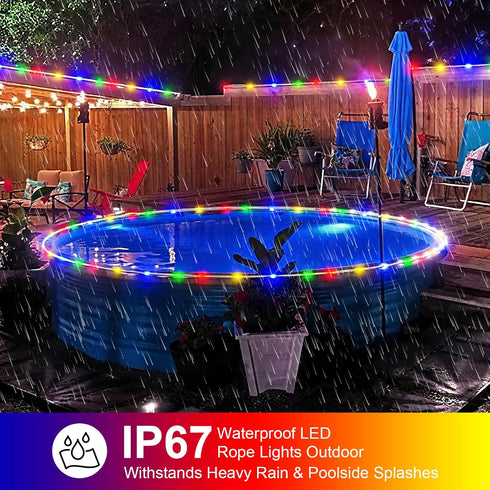 SFNDOU 1 Pack 33ft 100LED 8 Battery Powered String Lights Waterproof with Remote Timer Modes Battery Operated Outdoor