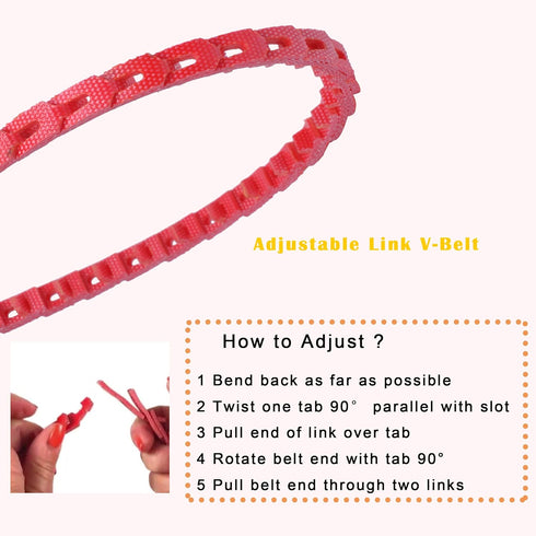 5FT Power Twist V Belt 1/2-Inch x 5 Feet A Type, Adjustable Link Belt for Lathes, Table Saws & Woodworking Tools