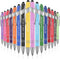 Sherr 80 Pcs Inspirational Motivational Quotes Ballpoint Pens Set, 5.6 Inch Metal Writing Pen with Stylus Tip
