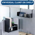 VIVO Single or Dual-Tier Hanging Shelf System, Black 12 or 24 inch Shelves for Home and Office Storage Display