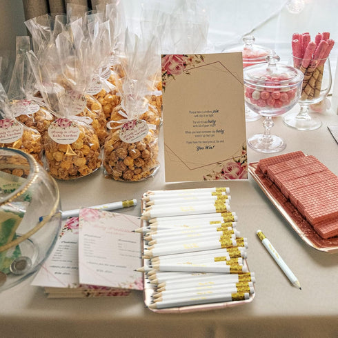 Chinco 72 Pieces Bridal Shower Game Pencils, Pre Sharpened Mini Short Pencils for Wedding Shower Favors
