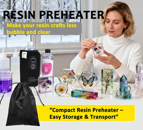NISITEM Resin Bottle Warmer, Electric Epoxy Resin Heating Mat to Reduce Bubbles for Smooth Pouring