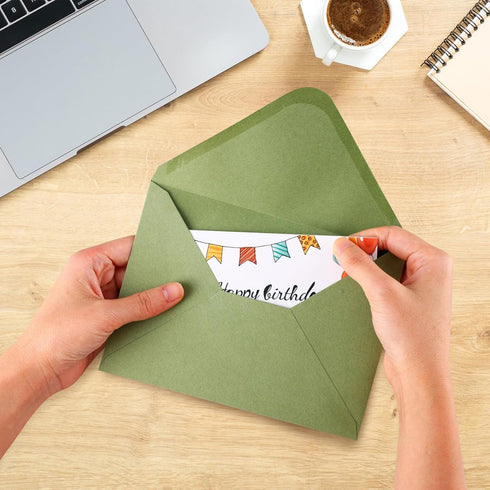 Granhoolm 25 Pack 4x6 Envelopes, A6 Invitation Envelopes 6.5 x 4.75 for Weddings, Parties, Greeting Cards