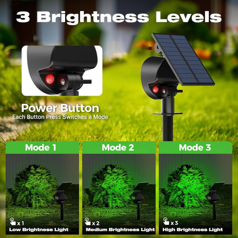 2 Pack nipify Solar Spot Lights Outdoor Waterproof, Solar Spotlight Light for Outside Yard Landscape Lighting Pathway