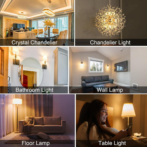 G9 Bulb 6W,60W Equivalent,2700K 600LM, AC120V T4 G9 Bulbs Lighting,G9 Base,Non-Dimmable,6 Pack LED Halogen Warm