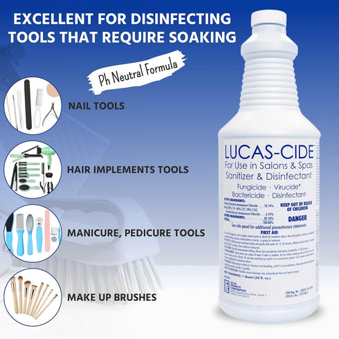 Salon and Spa Disinfectant, Hospital Grade, Blue, 32 Ounce