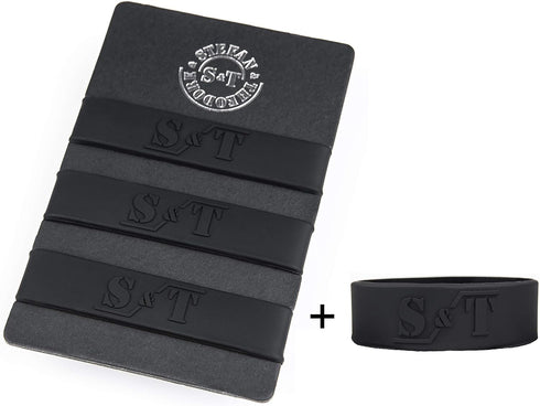 Money Bands Set of 4, Silicone Bands for Large Amounts of Money and Cards, Wallet Alternative