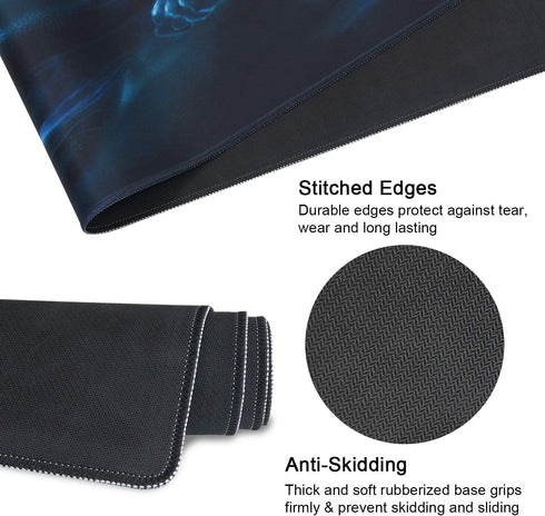 Extra Large Extended Gaming Desk Mat - Non-Slip Rubber Pads XXL Mouse Pad 35.4 x 15.7 inch