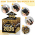 Sereliy 2026 Set Graduation Money Box for Cash Gift Pull, Black Gold Money Pull Box Gift Grad Suprise, Funny Graduation
